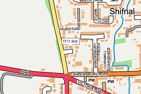 TF11 8HX map - OS OpenMap – Local (Ordnance Survey)