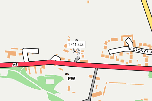 TF11 8JZ map - OS OpenMap – Local (Ordnance Survey)