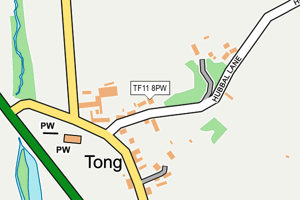 TF11 8PW map - OS OpenMap – Local (Ordnance Survey)