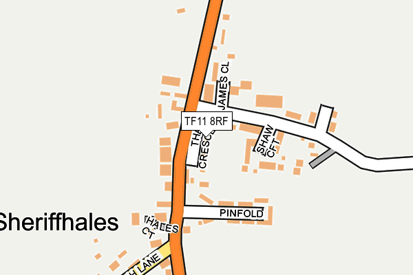 TF11 8RF map - OS OpenMap – Local (Ordnance Survey)