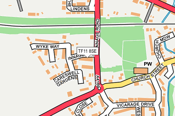 TF11 8SE map - OS OpenMap – Local (Ordnance Survey)
