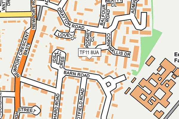 TF11 8UA map - OS OpenMap – Local (Ordnance Survey)