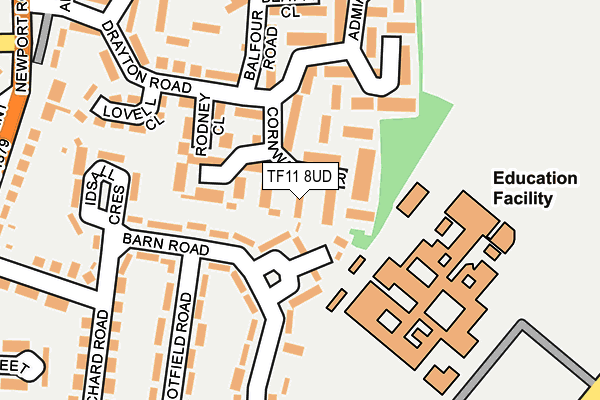 TF11 8UD map - OS OpenMap – Local (Ordnance Survey)