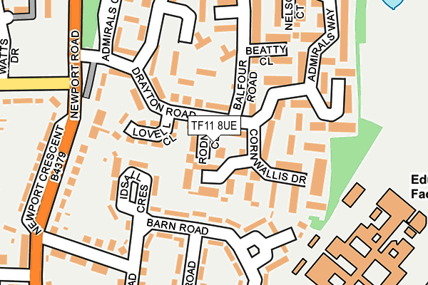 TF11 8UE map - OS OpenMap – Local (Ordnance Survey)