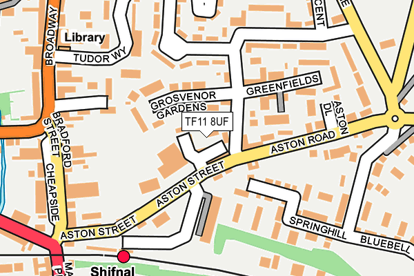 TF11 8UF map - OS OpenMap – Local (Ordnance Survey)