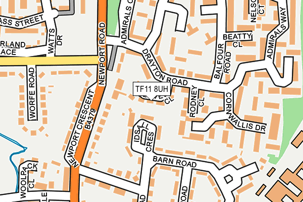 TF11 8UH map - OS OpenMap – Local (Ordnance Survey)
