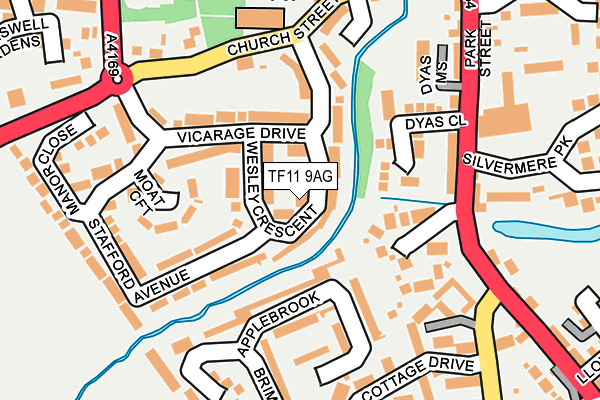 TF11 9AG map - OS OpenMap – Local (Ordnance Survey)