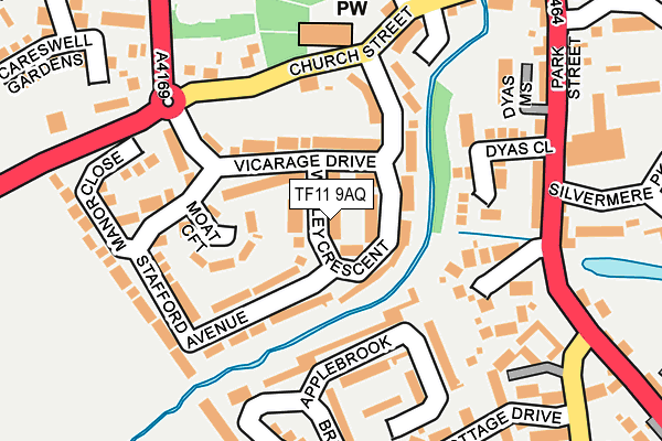 TF11 9AQ map - OS OpenMap – Local (Ordnance Survey)