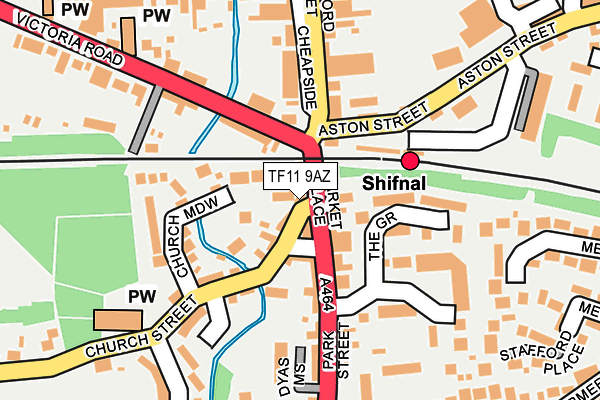 Map of SHIFNAL PLANT LIMITED at local scale