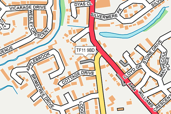 TF11 9BD map - OS OpenMap – Local (Ordnance Survey)