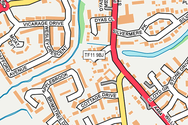 TF11 9BJ map - OS OpenMap – Local (Ordnance Survey)