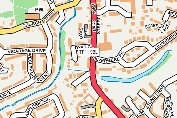 TF11 9BL map - OS OpenMap – Local (Ordnance Survey)