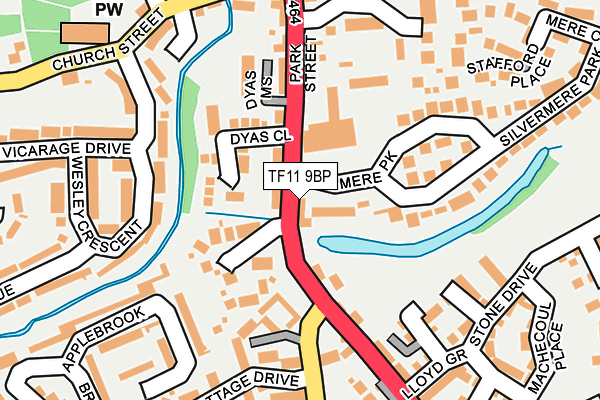 TF11 9BP map - OS OpenMap – Local (Ordnance Survey)