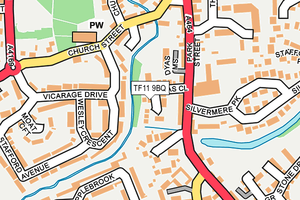 TF11 9BQ map - OS OpenMap – Local (Ordnance Survey)
