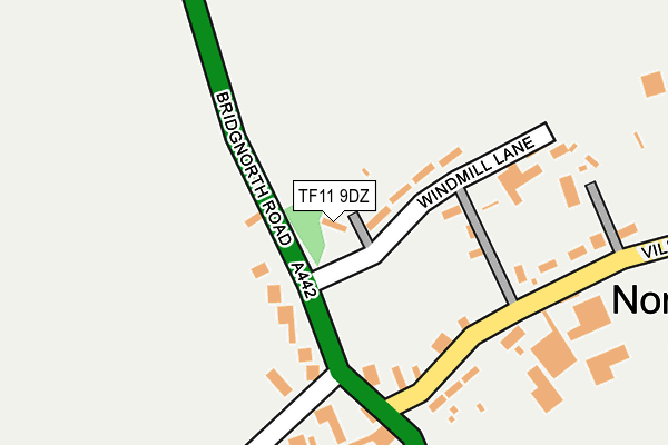 TF11 9DZ map - OS OpenMap – Local (Ordnance Survey)