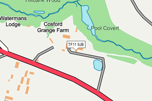 TF11 9JB map - OS OpenMap – Local (Ordnance Survey)