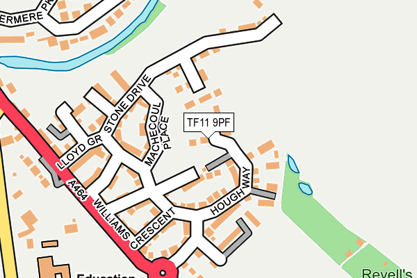 TF11 9PF map - OS OpenMap – Local (Ordnance Survey)