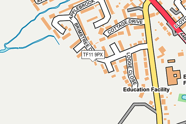 TF11 9PX map - OS OpenMap – Local (Ordnance Survey)