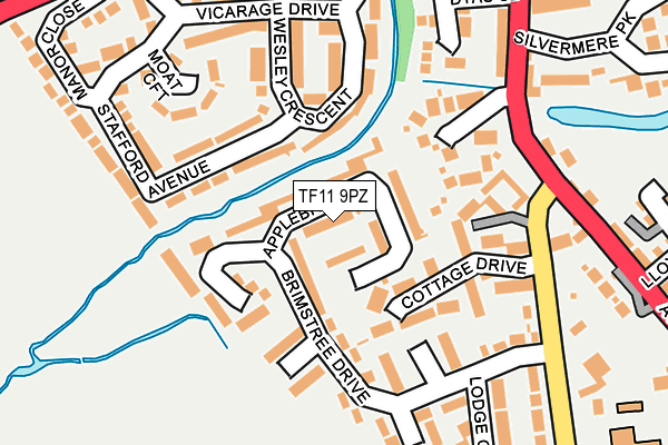 TF11 9PZ map - OS OpenMap – Local (Ordnance Survey)