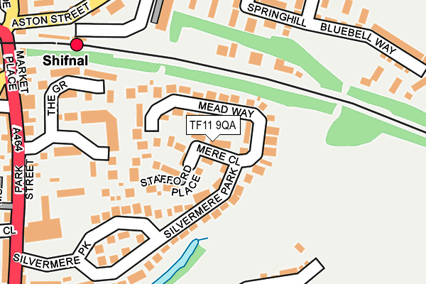 TF11 9QA map - OS OpenMap – Local (Ordnance Survey)
