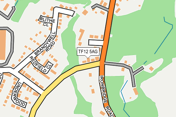 TF12 5AG map - OS OpenMap – Local (Ordnance Survey)