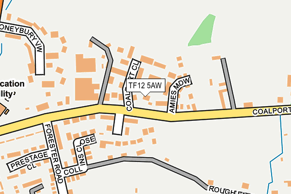 TF12 5AW map - OS OpenMap – Local (Ordnance Survey)