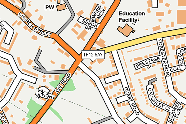 TF12 5AY map - OS OpenMap – Local (Ordnance Survey)