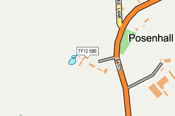 TF12 5BE map - OS OpenMap – Local (Ordnance Survey)