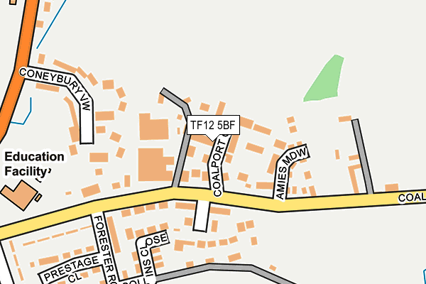 TF12 5BF map - OS OpenMap – Local (Ordnance Survey)