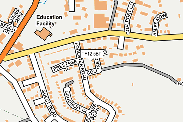TF12 5BT map - OS OpenMap – Local (Ordnance Survey)