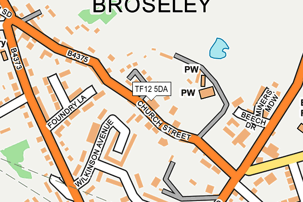 TF12 5DA map - OS OpenMap – Local (Ordnance Survey)