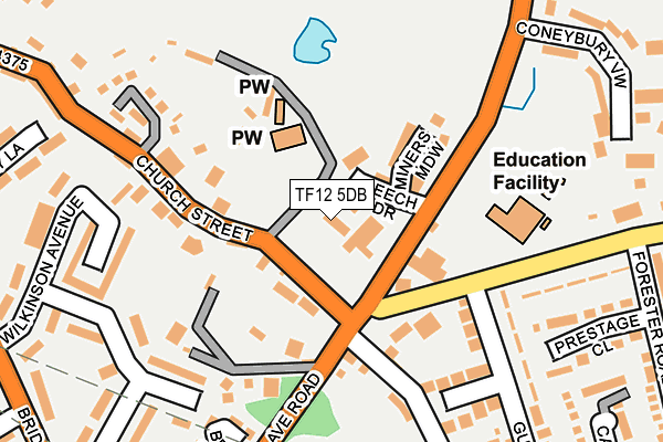 TF12 5DB map - OS OpenMap – Local (Ordnance Survey)