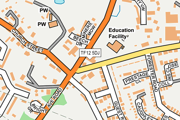 TF12 5DJ map - OS OpenMap – Local (Ordnance Survey)