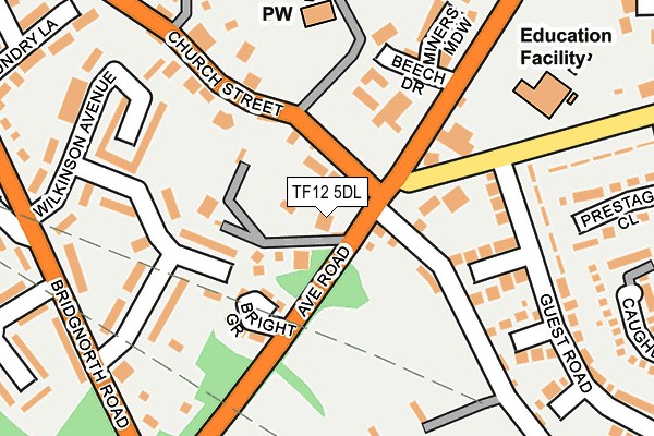 TF12 5DL map - OS OpenMap – Local (Ordnance Survey)