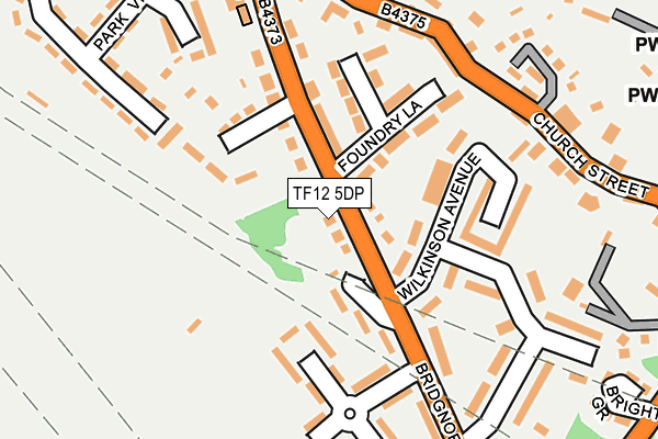 TF12 5DP map - OS OpenMap – Local (Ordnance Survey)