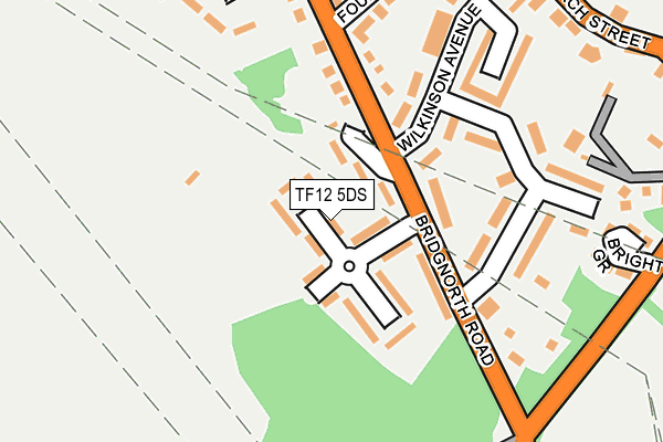 TF12 5DS map - OS OpenMap – Local (Ordnance Survey)