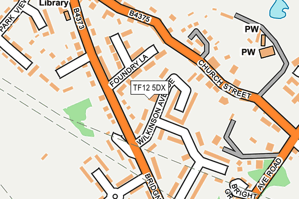 TF12 5DX map - OS OpenMap – Local (Ordnance Survey)