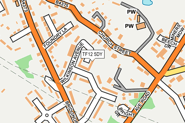 TF12 5DY map - OS OpenMap – Local (Ordnance Survey)