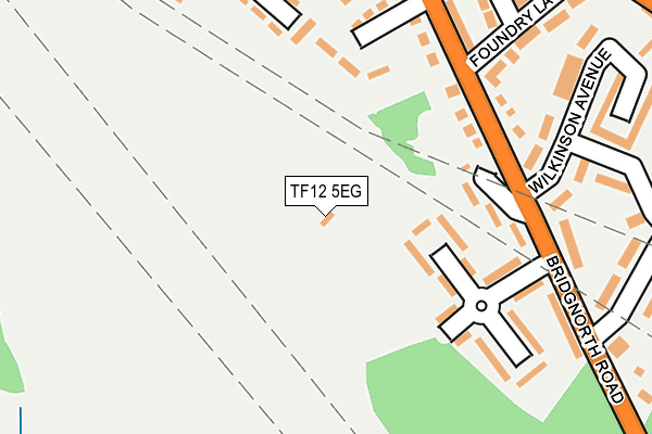 TF12 5EG map - OS OpenMap – Local (Ordnance Survey)