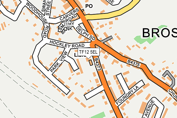 TF12 5EL map - OS OpenMap – Local (Ordnance Survey)