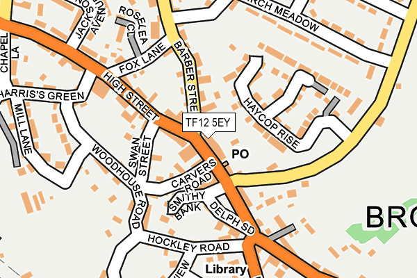 TF12 5EY map - OS OpenMap – Local (Ordnance Survey)