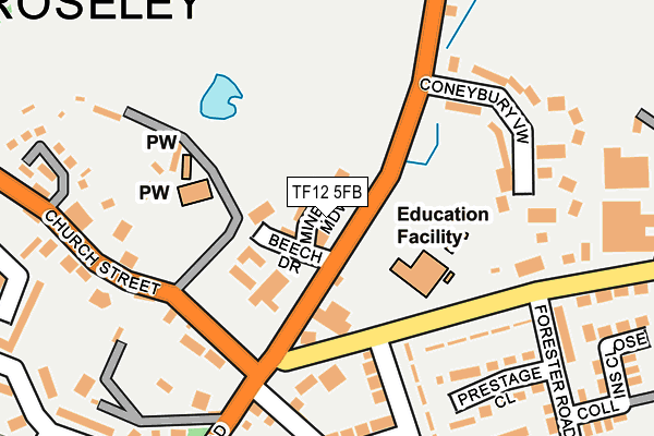 TF12 5FB map - OS OpenMap – Local (Ordnance Survey)