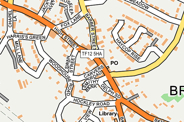 TF12 5HA map - OS OpenMap – Local (Ordnance Survey)