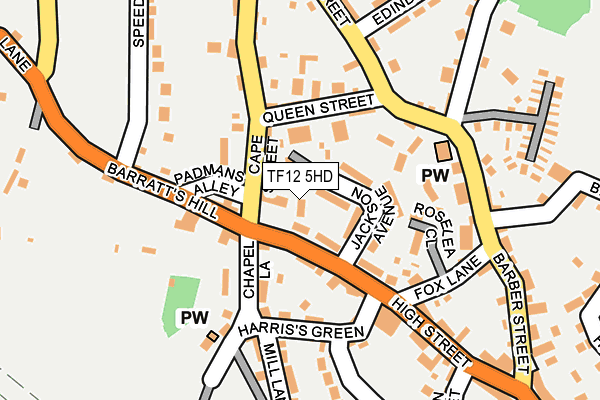 TF12 5HD map - OS OpenMap – Local (Ordnance Survey)