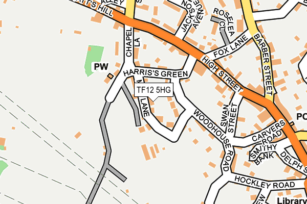 TF12 5HG map - OS OpenMap – Local (Ordnance Survey)