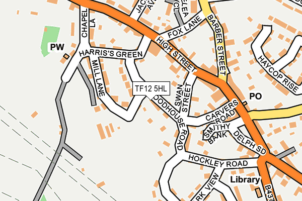 TF12 5HL map - OS OpenMap – Local (Ordnance Survey)