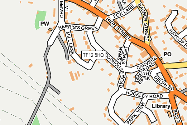 TF12 5HQ map - OS OpenMap – Local (Ordnance Survey)