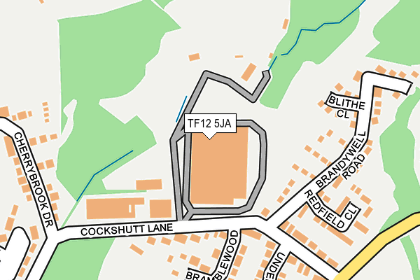 TF12 5JA map - OS OpenMap – Local (Ordnance Survey)