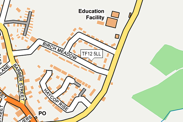 TF12 5LL map - OS OpenMap – Local (Ordnance Survey)