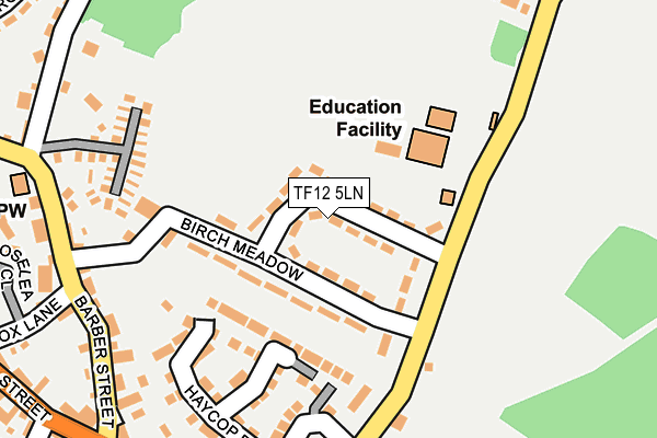 TF12 5LN map - OS OpenMap – Local (Ordnance Survey)